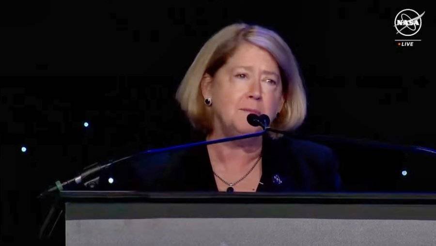 Space Symposium Keynote by NASA Deputy Administrator Pam Melroy. Image Source: NASA Youtube channel